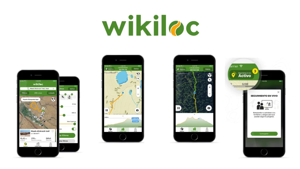 Seguir rutas con Wikiloc